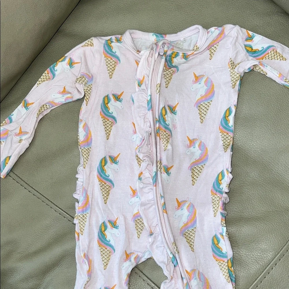 Posh Peanut Bamboo Unicorn Ice Cream One Piece 3-6 months - Picture 3 of 11